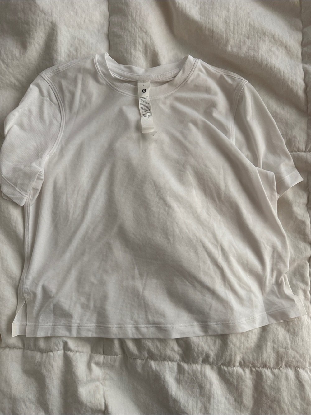 lululemon athletica White Crewneck Tee mesh breathable